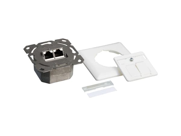 LogiLink NP0125, RJ-45, STP, Metallisk, Vit, ISO/IEC 11801, TIA/EIA 568B.2-1, 80 mm, 80 mm Metallisk, Vit
