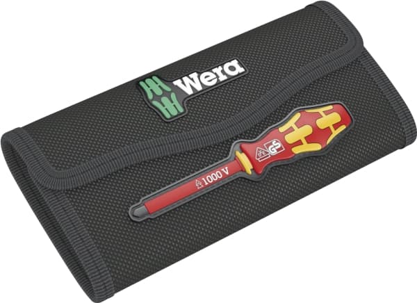 Wera Kraftform Kompakt VDE 7 Universal 1 - Screwdriver handle with bit set - 7 delar - isolering - i folding pouch