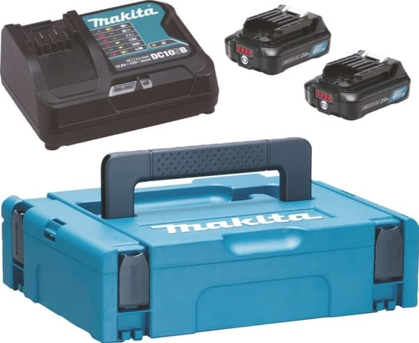Makita 197658-5, Akku- ja laturisetti, Litiumioni (Li-Ion), 2 ah, 10,8 V, Makita, Pora, Sähkömonitoimityökalu, Akkuruuvinväännin