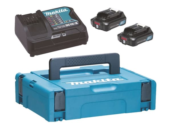 Makita 197658-5, Akku- ja laturisetti, Litiumioni (Li-Ion), 2 ah, 10,8 V, Makita, Pora, Sähkömonitoimityökalu, Akkuruuvinväännin