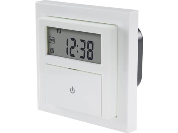 Sygonix SY-4504968 Undermonterad timer digital Utomhus 1800 W Nedräkningsfunktion, inkl. ytmonterad ram, Start/stopp-funktion, Programmeringsfunktion