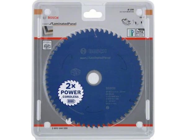 Bosch RUND SAVKL EXP ACCU LAMINATE 190X30MM 60T
