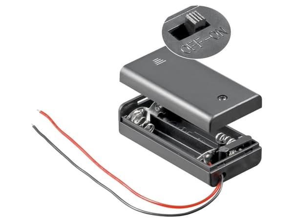 Goobay BH AA 2xAKGS, Passiv holder, Sort