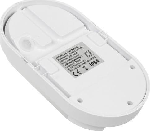 LED-lampe med infrarød bevegelsessensor 1100lm 15W IP54 hvit, farge natur MCE340 W