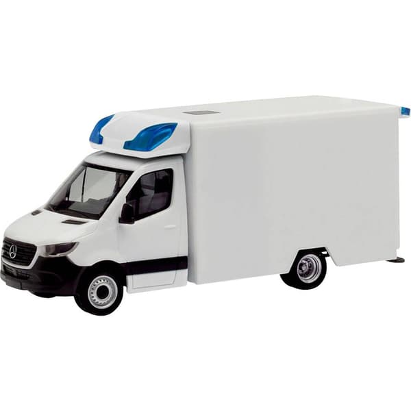 Herpa 013826 H0 Byggmodell Utryckningsfordon Mercedes Benz Minikit Sprinter 18 Fahrtec RTW (ny konstruktion), vit