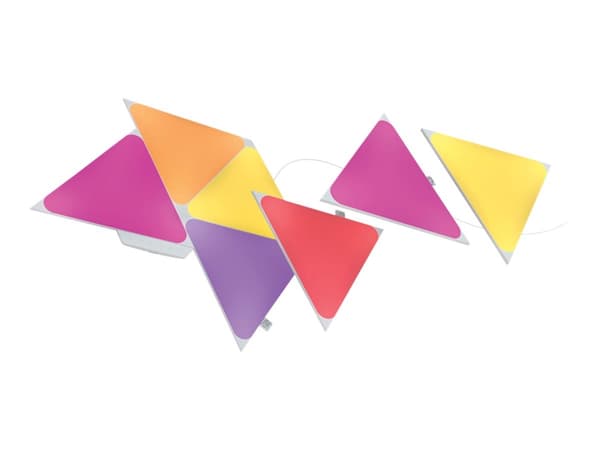 Nanoleaf Shapes - Trådløs belysningsutvidelsessett - LED x 3 - 1.5 W - RGBW-lys - 1200-6500 K - trekant Hvit