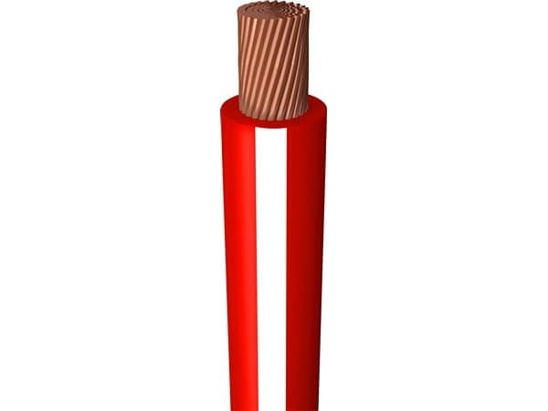 Monteringsledning, halogenfri1X1,5 mm² H07Z-K rød/hvid 450/750Vspole, ledningsdiameter 3,4 mm - (100 meter)