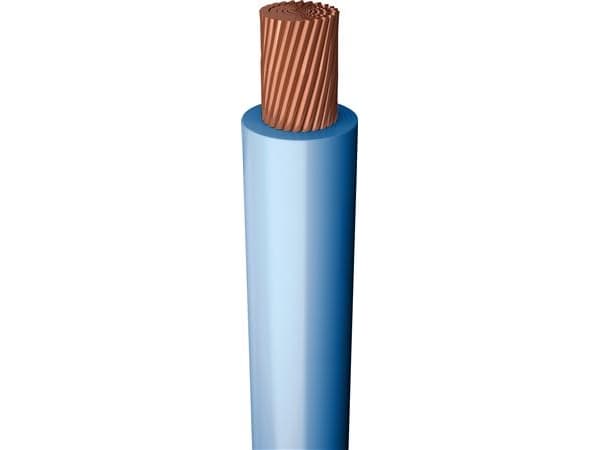 Monteringsledning, halogenfri1X1,5 mm² H07Z-K lyseblå 450/750Vspole, ledningsdiameter 3,4 mm - (100 meter)