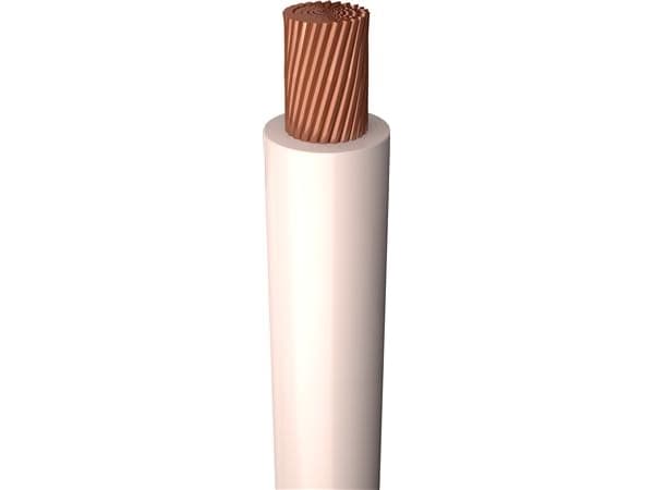 Asennuskaapeli, halogeeniton1X0,75 mm² H05Z-K valkoinen 300/500V kela, kaapelin halkaisija 2,7 mm - (200 metriä)