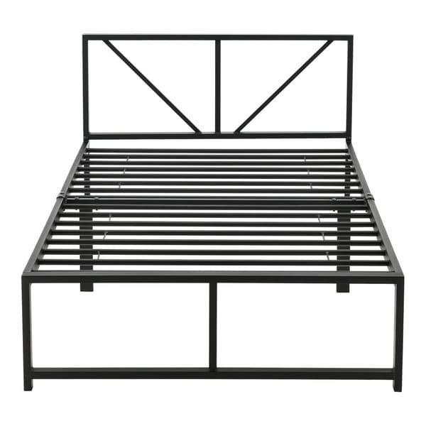 Säng Meran i metall 200x90cm svart [en.casa]