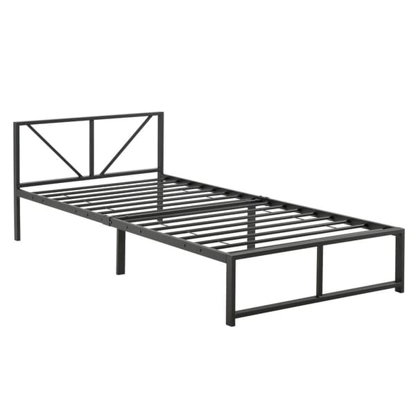Säng Meran i metall 200x90cm svart [en.casa]