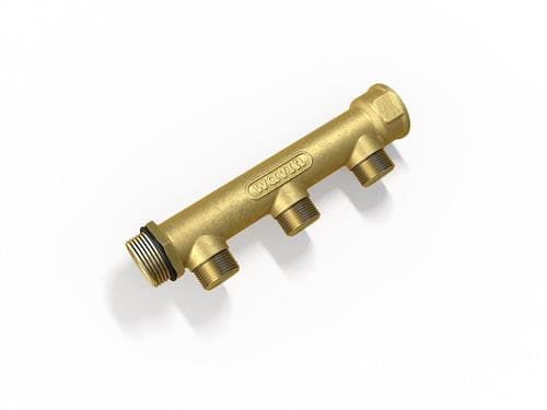 WAVIN 3/4" Fordelerrør m/kontram.3 afg. 1/2"