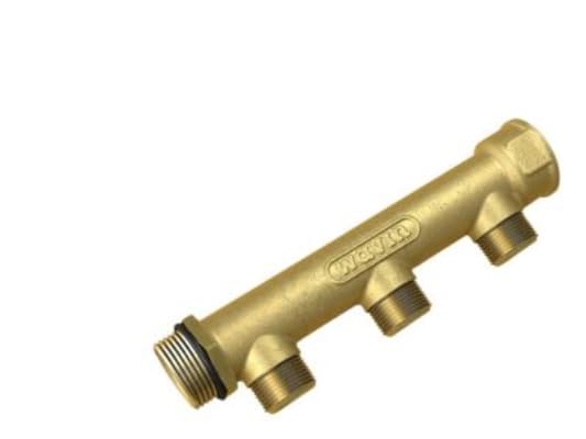 WAVIN 3/4" Fordelerrør m/kontram.3 afg. 1/2"