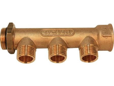 WAVIN 3/4" Fordelerrør m/kontram.3 afg. 1/2"