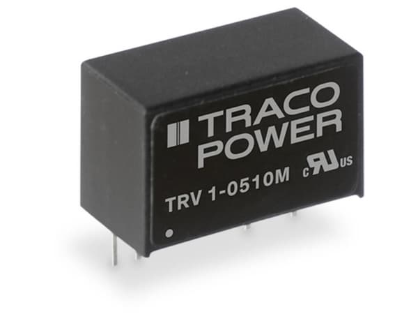 Traco Power TRV 1-0521M, 9,8 mm, 12,5 mm, 19,6 mm, 4,8 g, 1 W, 4.5 - 5.5 V