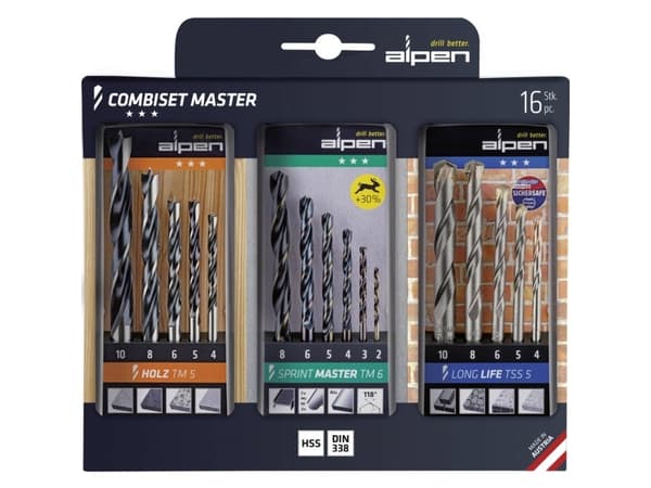 Alpen 0000811003100 Combiset Master Universal bor sortiment