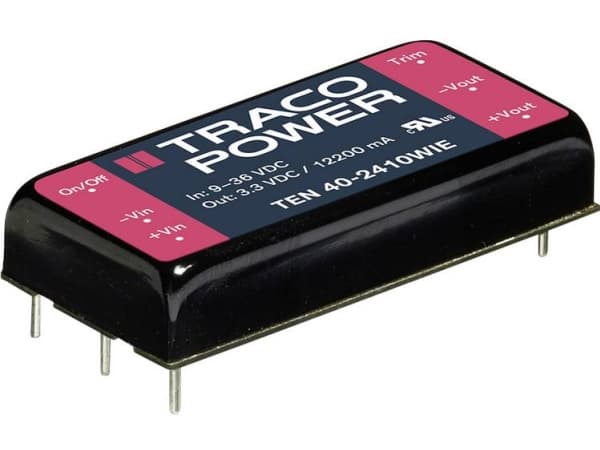 Traco Power TEN 40-2412WIE, 25,4 mm, 10,2 mm, 50,8 mm, 32 g, 40 W, 9-36 V