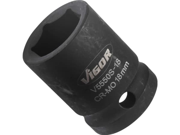 Vigor V5550S-18, Uttag, 1/2", Metrisk, 1 huvuden, 18 mm, Mätt