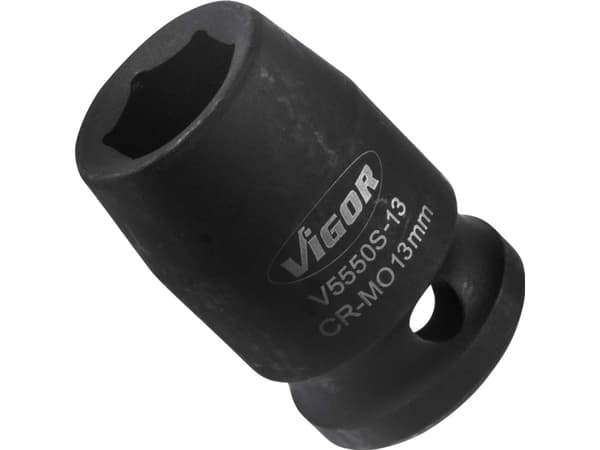 Vigor V5550S-13, Stikkontakt, 1/2", Metrisk, 1 hoder, 13 mm, Matt