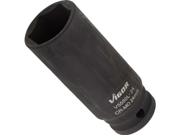 Vigor V5550L-24, Stikkontakt, 1/2", Metrisk, 1 hoder, 24 mm, Matt