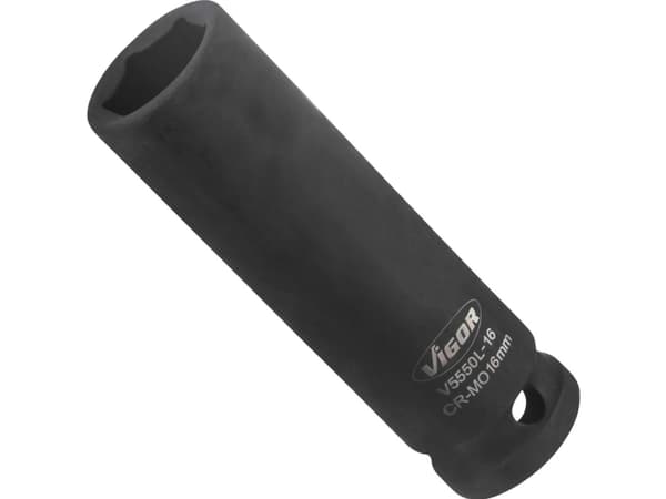 Vigor V5550L-16, Stikkontakt, 1/2", Metrisk, 1 hoder, 16 mm, Matt