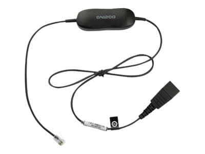 Jabra Smart Cord - Headset-kabel - svart - för Cisco IP Phone 78XX; BIZ 2300; Mitel 74XX; Dialog 42XX, 44XX, 5446; Snom 71X
