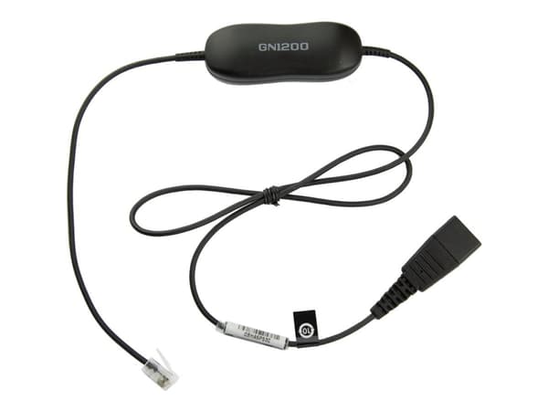 Jabra Smart Cord - Headset-kabel - svart - för Cisco IP Phone 78XX; BIZ 2300; Mitel 74XX; Dialog 42XX, 44XX, 5446; Snom 71X