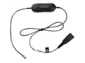 Miniatyrbild 2 av 5: Jabra Smart Cord - Headset-kabel - svart - för Cisco IP Phone 78XX; BIZ 2300; Mitel 74XX; Dialog 42XX, 44XX, 5446; Snom 71X