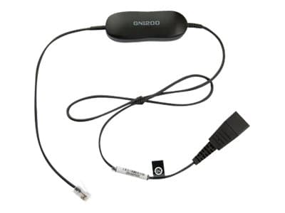 Jabra Smart Cord - Headset-kabel - svart - för Cisco IP Phone 78XX; BIZ 2300; Mitel 74XX; Dialog 42XX, 44XX, 5446; Snom 71X