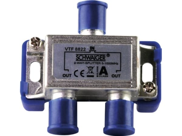 Schwaiger VTF8822 241, Kabelkniv, 5 - 1000 MHz, Silver, Gjuten aluminium, 1 styck, 55 mm