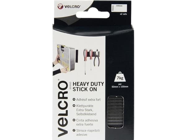 Velcro VEL-EC60239, Musta, 50 mm, 100 mm, 2 kpl