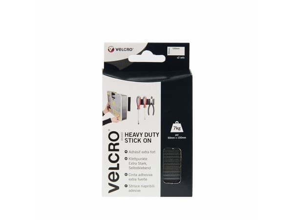 Velcro VEL-EC60239, Musta, 50 mm, 100 mm, 2 kpl