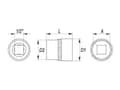 Miniatyrbilde 4 av 5: Yato YT-1281, 1/2", 38 mm, 1 stykker