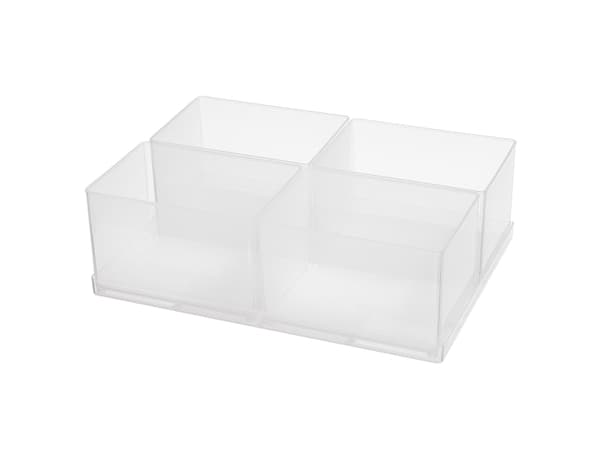raaco Insert 80 4xBA7-1, Bricka, Assorter 80, Boxxser 80, CarryLite 80, 1 styck, Transparent, 220 mm, 160 mm