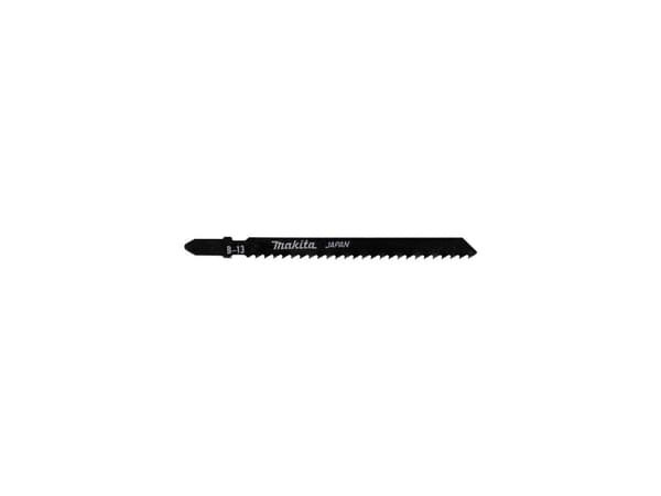 Makita B-13 - Stikksagblad - for kryssfinér, bløtt tre, løvtre, finertre, polyvinylklorid (PVC) - 5 deler - T-skaft - lengde: 105 mm - for Makita 432