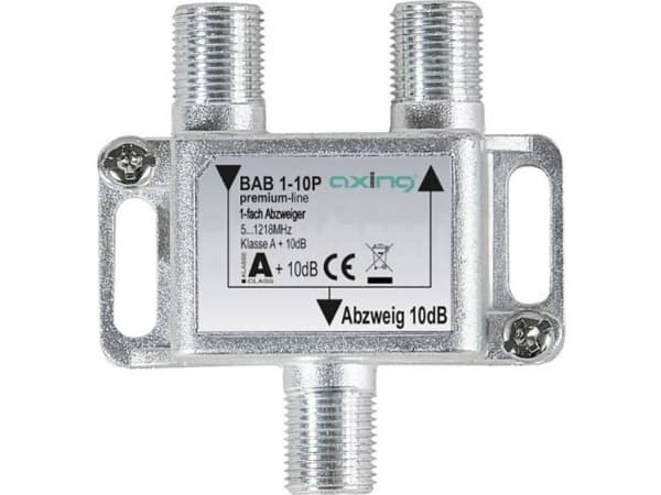 Axing BAB 1-10P, Kabelspillter, 5 - 1218 MHz, Grå, A, 10 dB, 1 stykker