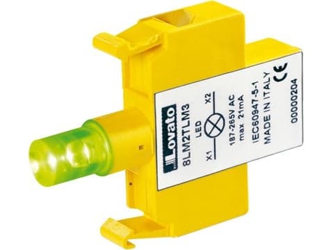 LOVATO Electric Lampholder with LED red 18 - 30V AC/DC (8LM2TLB4)