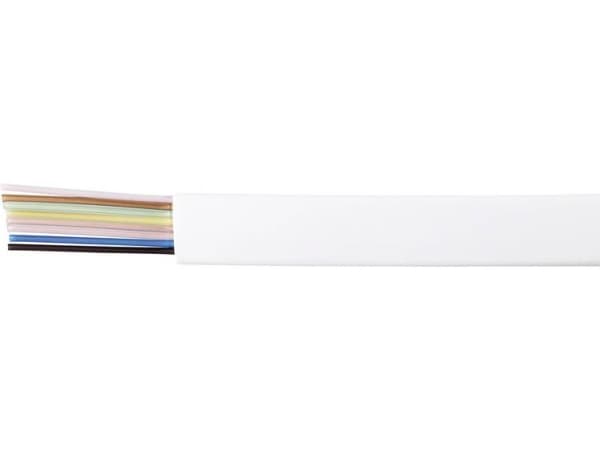 Kash 70I124 Telefonkabel LiYYY 8 x 0,12 mm² Vit 10 m