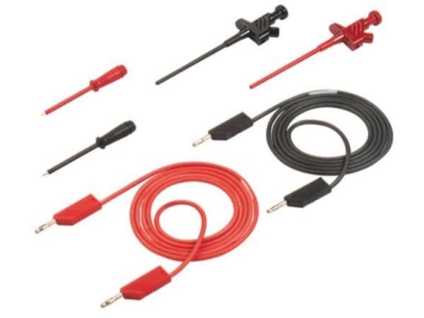 SKS Hirschmann PMS 4 CO Testledningssats [Lamellakontakt 4 mm - Lamellakontakt 4 mm] 1,00 m Svart, röd 1 sats
