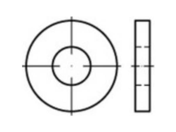 Mellemlægsskive 23 mm 50 mm Stål 25 stk TOOLCRAFT 140954