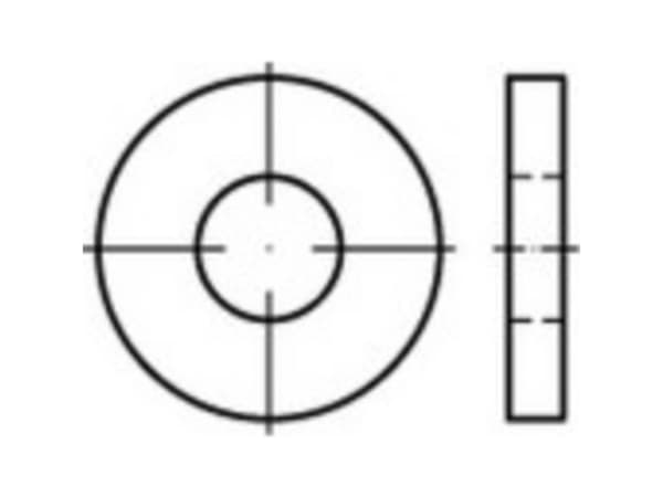 Mellemlægsskive 23 mm 50 mm Stål 25 stk TOOLCRAFT 140954