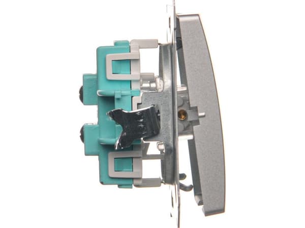 Kontakt-Simon BMW6/2.01/43, Muovi, Hopea, IP20, IP44, 230 V, 10 A, 75 mm
