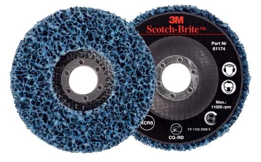 3M 7000077972, Rengjøringsskive, Metall, 2,22 cm, 11,5 cm, Blå, 4000 RPM