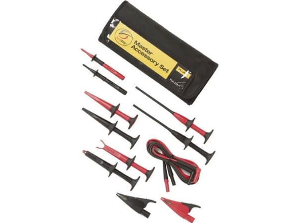 Fluke TLK282-1, Testledning-, sonde- og klemmesett, Sort, Grå, Rød, Gult, 60 V