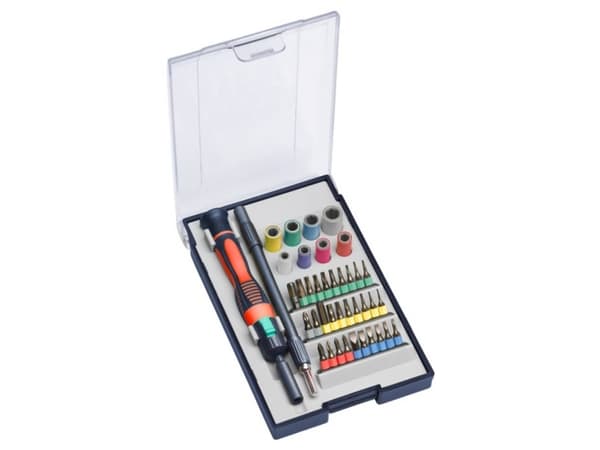 kwb 115700, 30 stykker, Philips, Pozidriv, Spor/slot, Star, 1 x T 4, 1 x T 5, 1 x T 6, 1x T 7, 1 x T 8, 1 x T 9, 1 x T 10, 1 x T 15, 1 x T 20 1 x 0.7