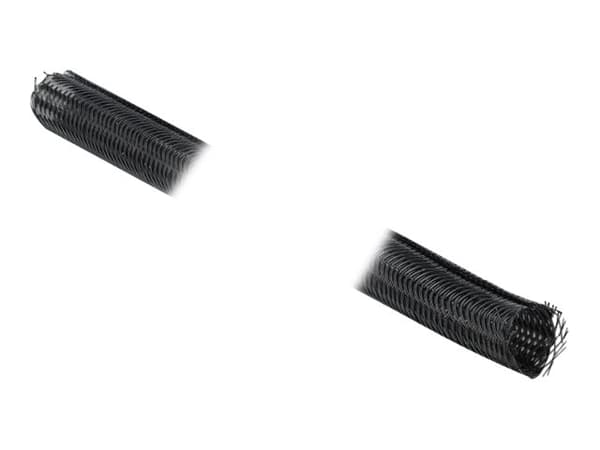 Delock Braided Sleeving with Hook-and-Loop Fastener - Kabelhölje - 10 m - svart