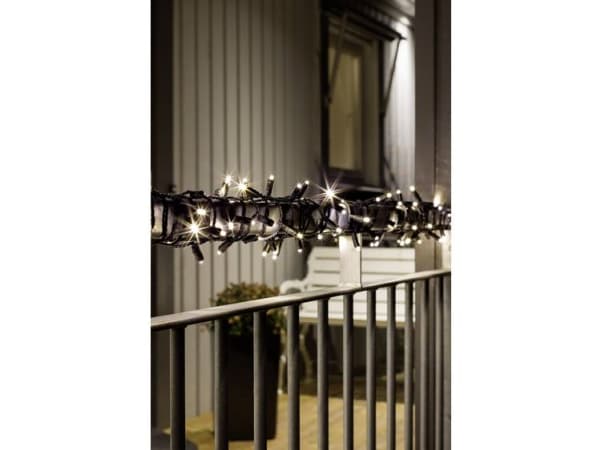 Konstsmide 6622-117 Micro ljuskedja Externt via strömförsörjning Antal glödlampor 120 LED (RGB) Varmvit Belyst Längd: 11,9 m Dimbar