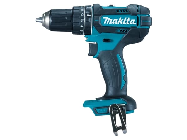 Makita DHP482Z - Vasaraporakone/ruuvinväännin - akkuporakone - 2-nopeuksinen - avaimeton porapatruuna 13 mm - 62 N-m - ei akkua - 18 V