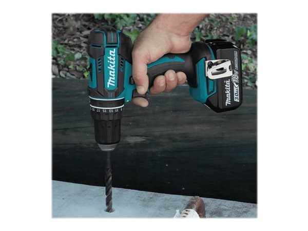 Makita DHP482Z - Vasaraporakone/ruuvinväännin - akkuporakone - 2-nopeuksinen - avaimeton porapatruuna 13 mm - 62 N-m - ei akkua - 18 V