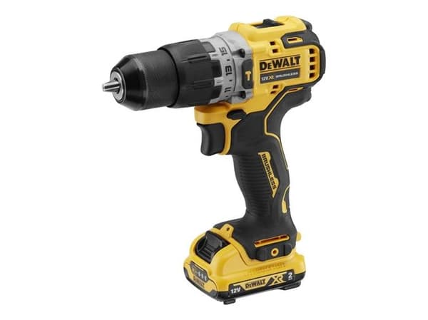 DeWALT DCD706D2-QW - Slagborr/skruvdragare - sladdlös - 2 hastigheter - nyckellös chuck 10 mm - 57 N·m - 2 batterier - 12 V